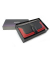 Black-red women's clutch wallet with a pinch 511-8118-60/31