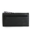 Black clutch leather wallet with flap 511-2018-60