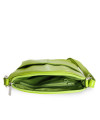 Green leather zipper handbag 212-3013-51