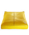 Yellow leather zipper handbag 212-3013-86