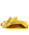Yellow leather zipper handbag 212-3013-86