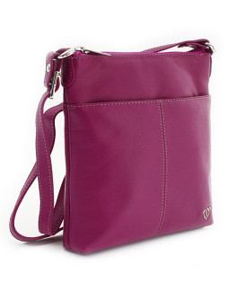 Fuxie Leder Reißverschluss Handtasche 212-3013-36