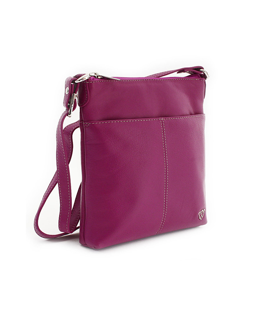 Fuxie Leder Reißverschluss Handtasche 212-3013-36