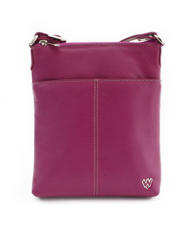 Fuxie Leder Reißverschluss Handtasche 212-3013-36