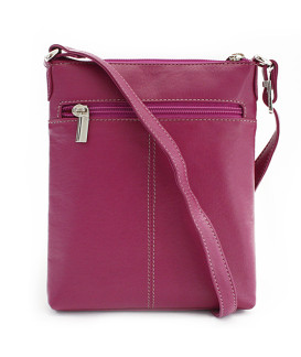 Fuxie Leder Reißverschluss Handtasche 212-3013-36