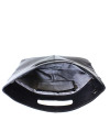 Black leather zipper handbag 212-9123-60