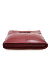 Red leather zipper handbag 212-9123-31
