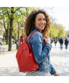 Damen Lederrucksack rot 311-1184-31