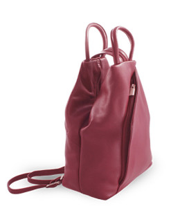 Burgundy leather backpack 311-1184-34
