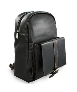 Rucksack aus schwarzem Leder 311-1717-60/40