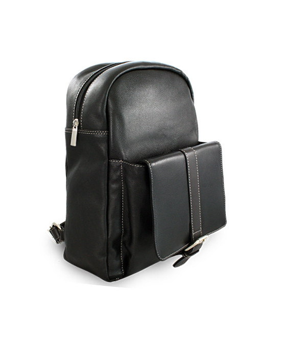 Rucksack aus schwarzem Leder 311-1717-60/40