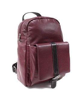 Burgunderroter Lederrucksack 311-1717-34/60