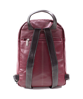 Burgunderroter Lederrucksack 311-1717-34/60