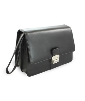 Schwarzes Herren-Dokumentenetui aus Leder 611-2411-60