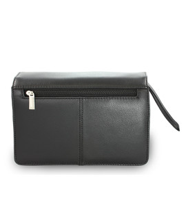 Schwarzes Herren-Dokumentenetui aus Leder 611-2411-60