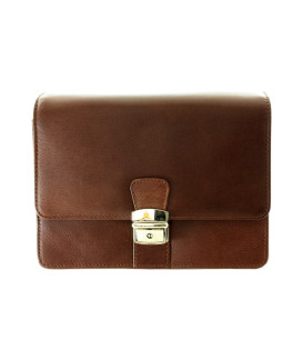 Brown men's leather document etui 611-2411-40