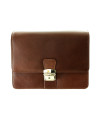 Brown men's leather document etui 611-2411-40