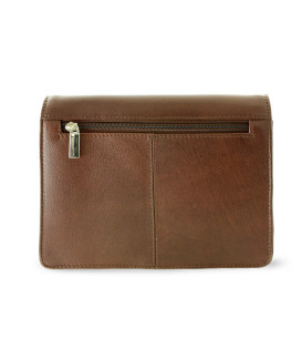 Brown men's leather document etui 611-2411-40