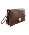 Brown men's leather document etui 611-2411-40