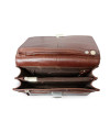Brown men's leather document etui 611-2411-40
