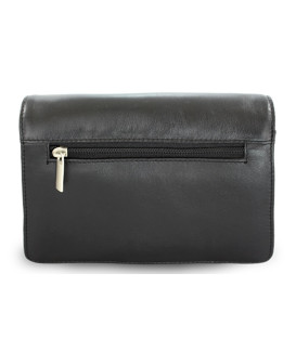 Schwarzes Herren-Dokumentenetui aus Leder 611-2412-60