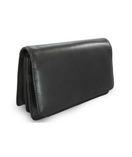 Schwarzes Herren-Dokumentenetui aus Leder 611-2412-60