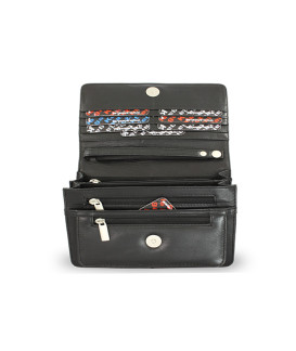 Schwarzes Herren-Dokumentenetui aus Leder 611-2412-60