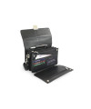 Black men's leather etui with folding register 611-2415A-60