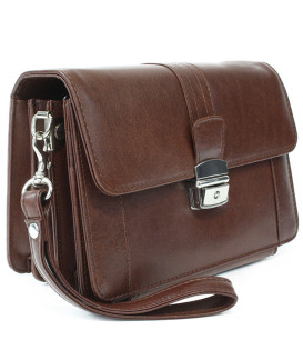 Braunes Herren-Lederetui mit Klappregister 611-2415A-40