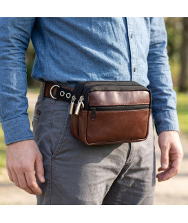 Brown leather document etui 611-6207A-40/60