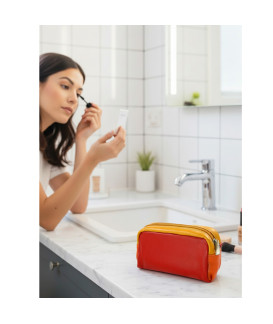 Multicolored women's leather case 611-0395-M31