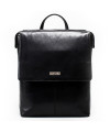 Schwarzer urbaner Lederrucksack 311-1660-60