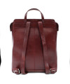 Dunkelroter urbaner Lederrucksack 311-1660-31