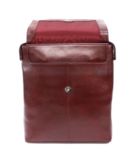 Dunkelroter urbaner Lederrucksack 311-1660-31
